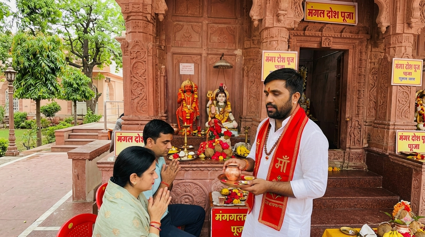 मंगलनाथ मंदिर में पूजा